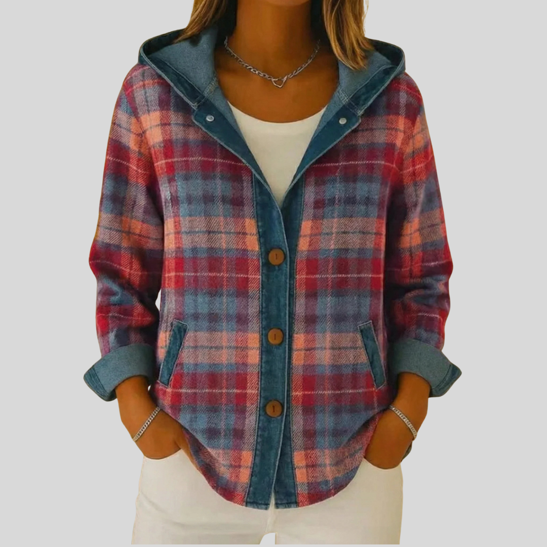Kellaway | Shacket de Cuadros con Capucha