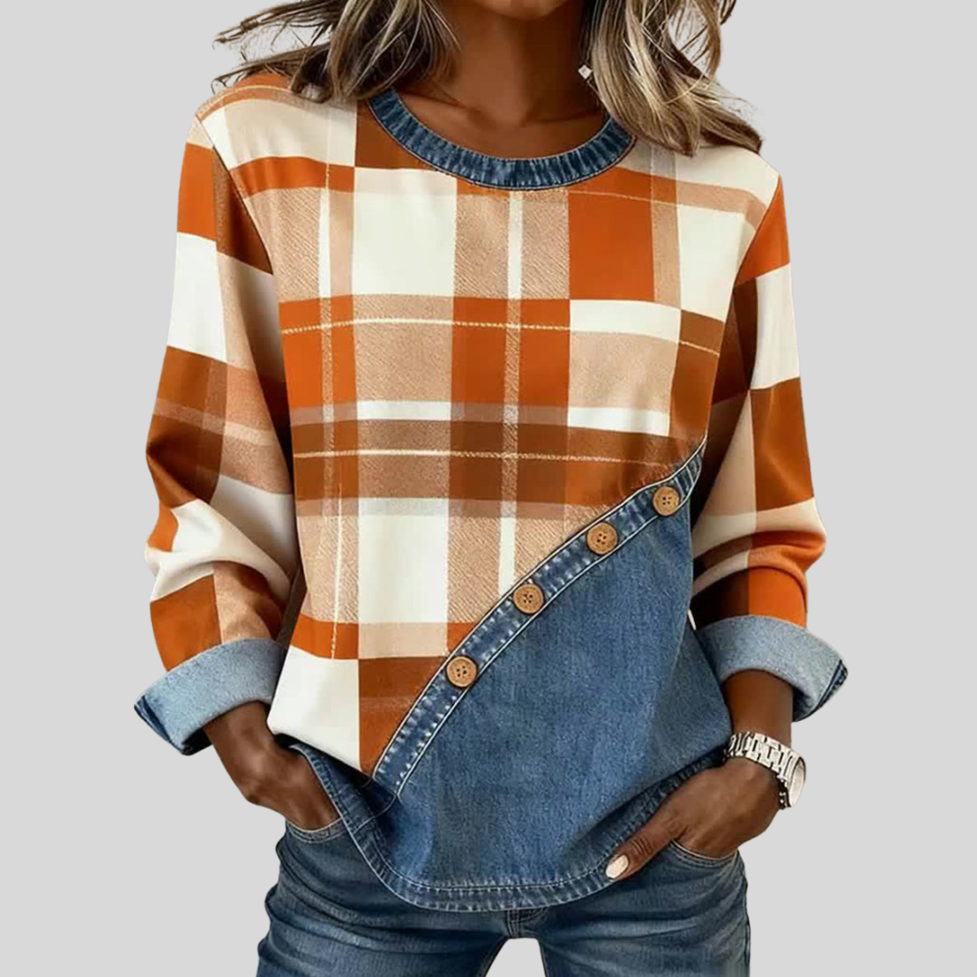 Faylen | Top Pullover de Patchwork