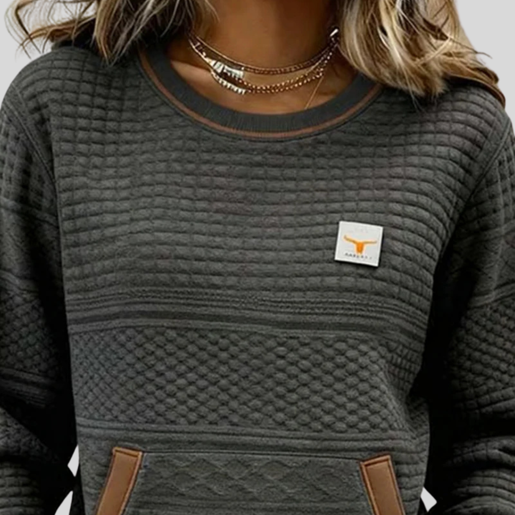Noelle | Sudadera Cuello Redondo con Bloques de Color