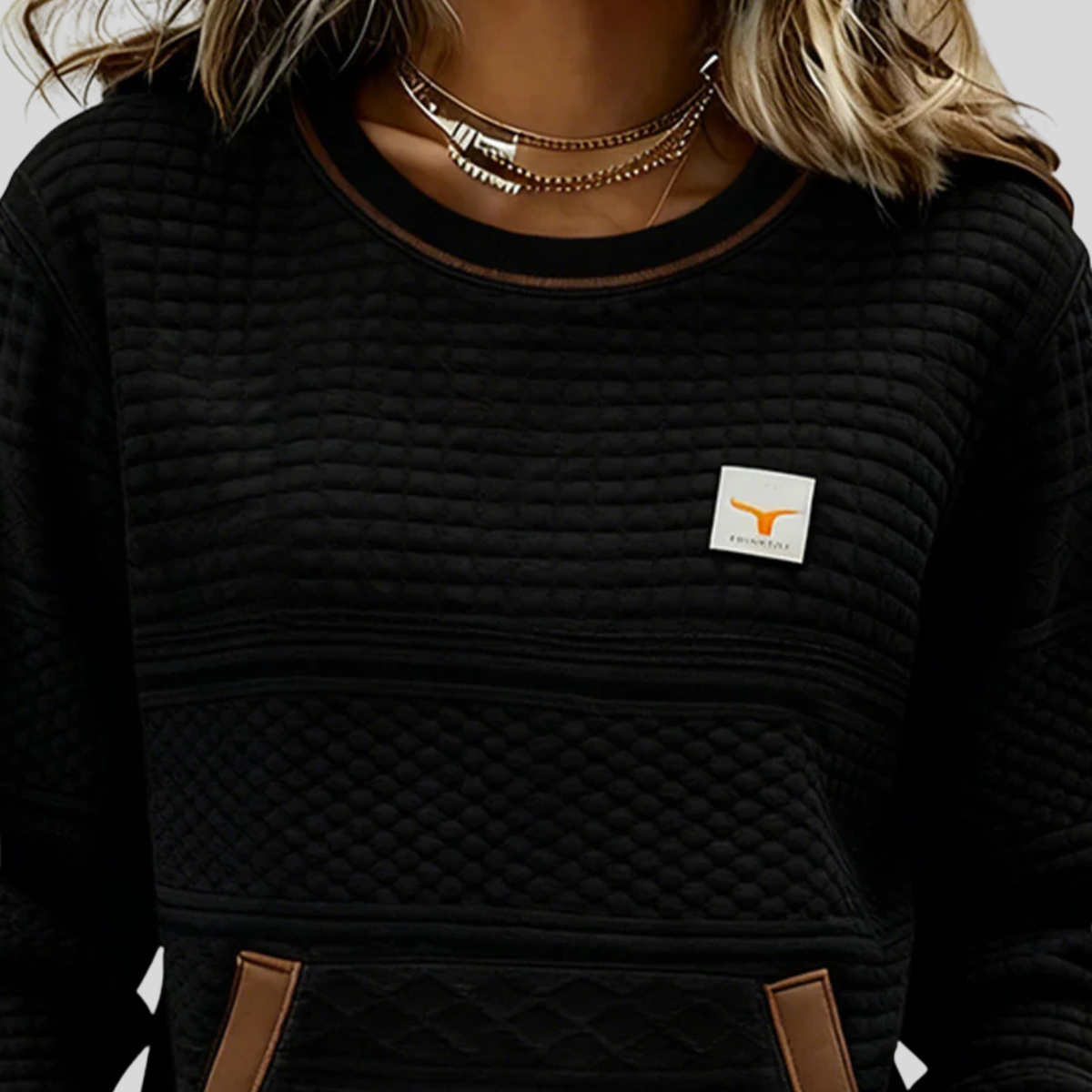 Noelle | Sudadera Cuello Redondo con Bloques de Color