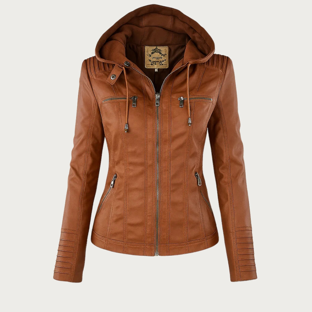 Flavia | Chaqueta de Cuero Resistente y Elegante