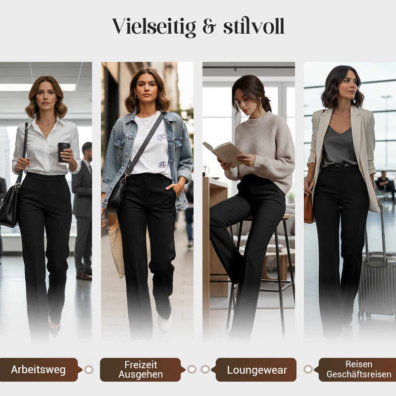 Yakelin | Pantalones de traje de tiro alto para mujer