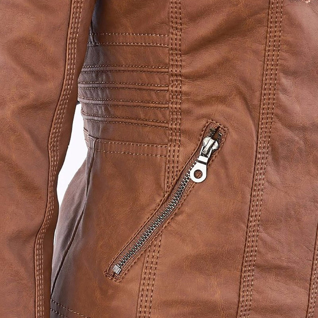 Flavia | Chaqueta de Cuero Resistente y Elegante