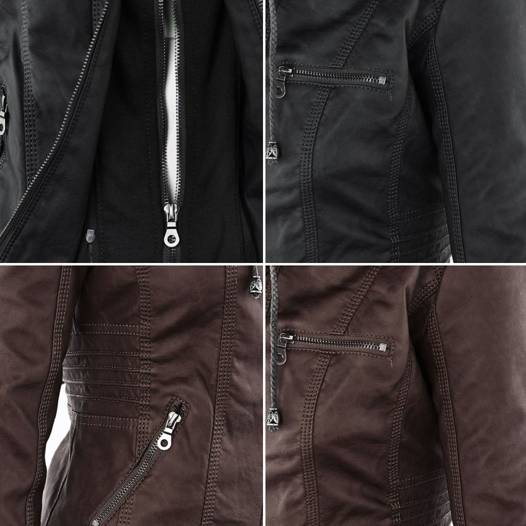Flavia | Chaqueta de Cuero Resistente y Elegante