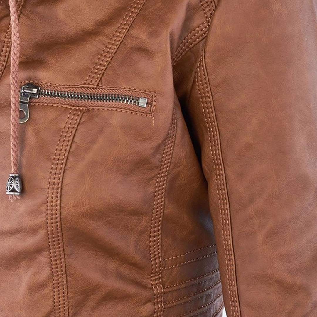 Flavia | Chaqueta de Cuero Resistente y Elegante