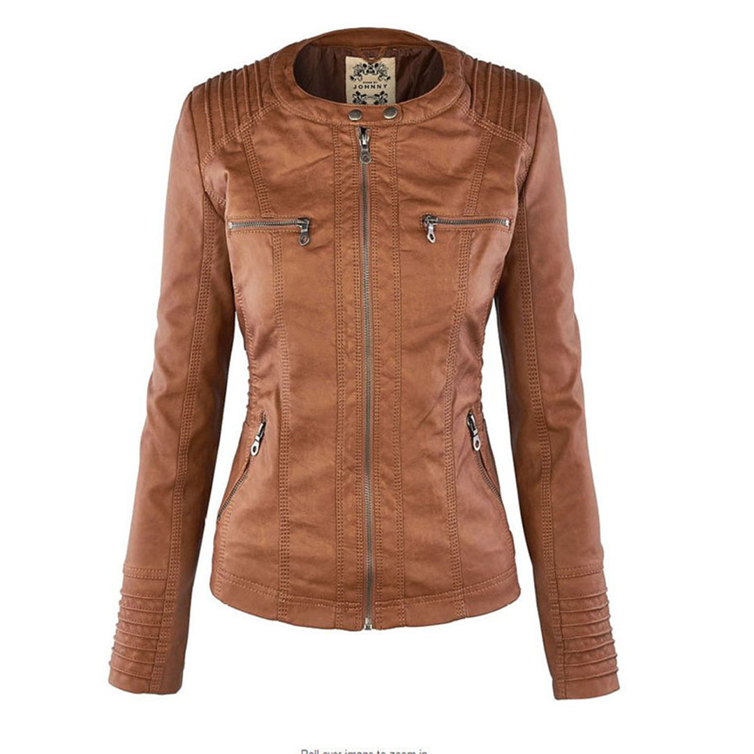 Flavia | Chaqueta de Cuero Resistente y Elegante