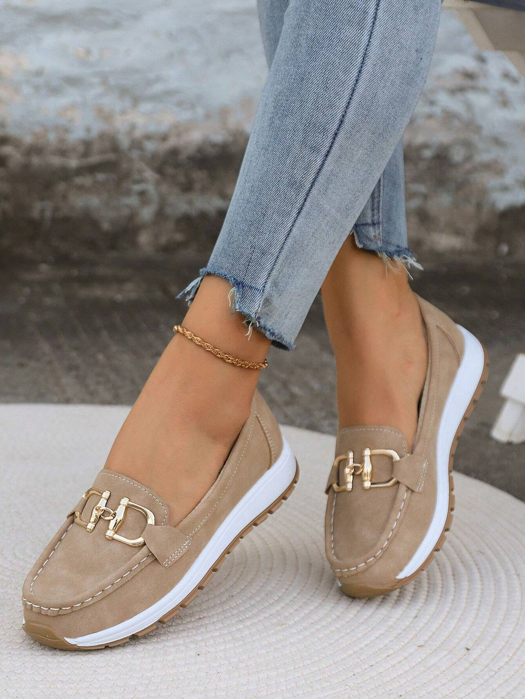 Daniela | Mocasines de Mujer con Plataforma y Hebilla