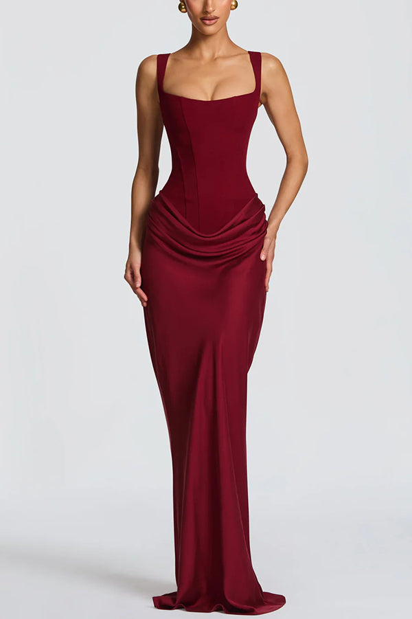Liora | Vestido largo con elegante escote cuadrado