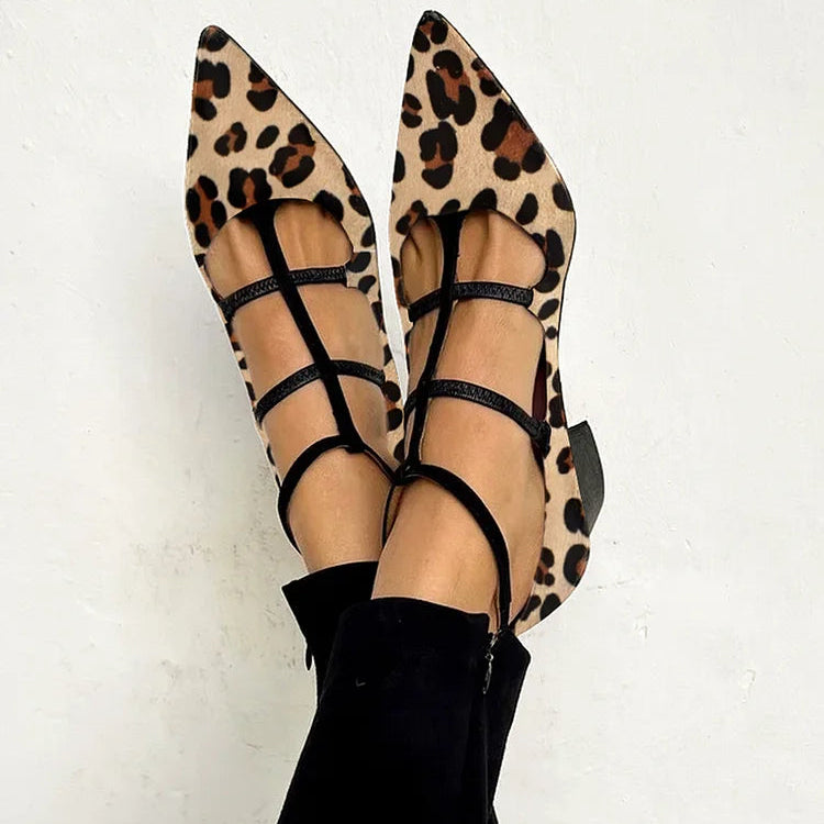 Franca | Zapatos de Mujer con Tacón y Tira de Leopardo