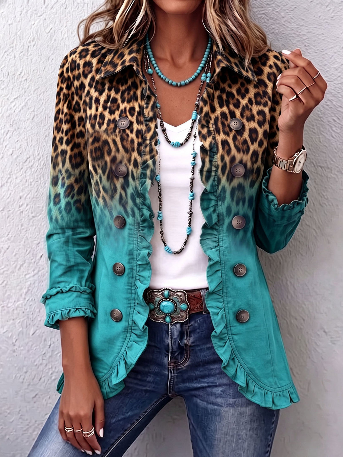 Mercedes | Blazer Leopardo Multicolor
