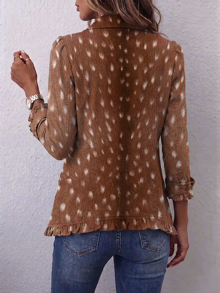 Nicolasa | Chaqueta Estampado Animal Marrón