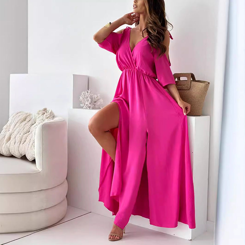 Olivia | Elegante vestido largo con abertura