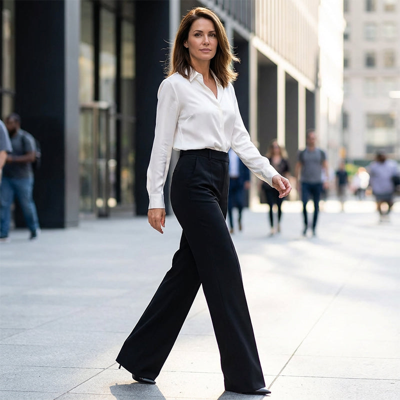 Yakelin | Pantalones de traje de tiro alto para mujer