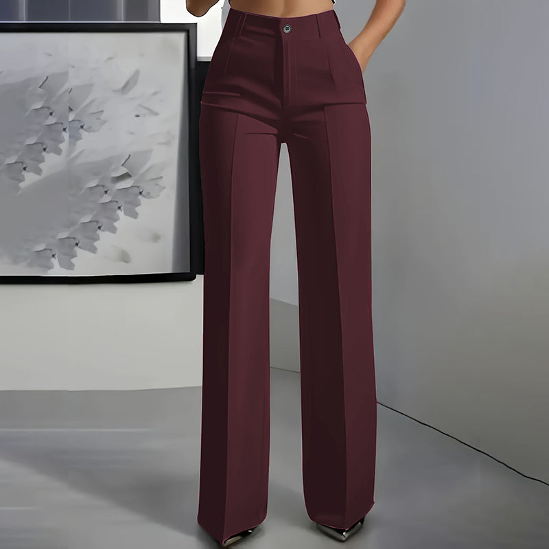 Yakelin | Pantalones de traje de tiro alto para mujer