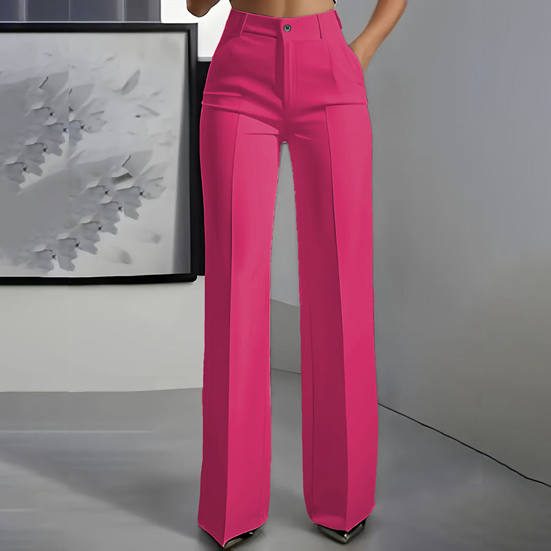 Yakelin | Pantalones de traje de tiro alto para mujer