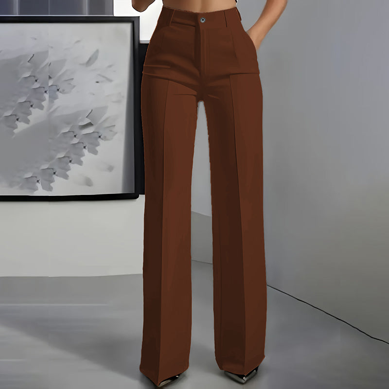 Yakelin | Pantalones de traje de tiro alto para mujer